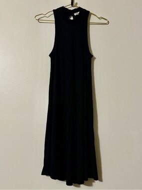 Hollister Dress Black Ribbed Sleeveless Sz M